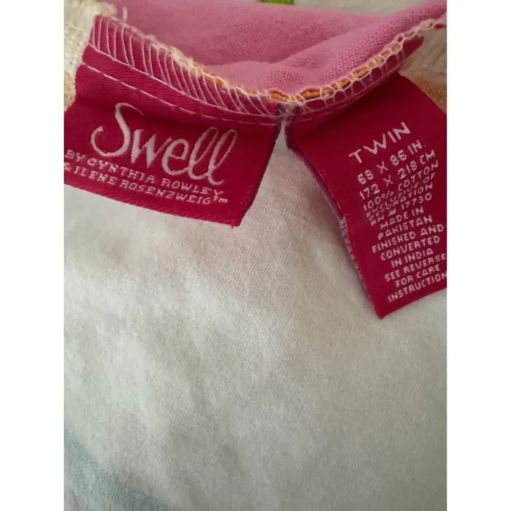 Swell by Cynthia Rowley Twin Sized Girls Bedding Pink Ric Rac Duvet Dover